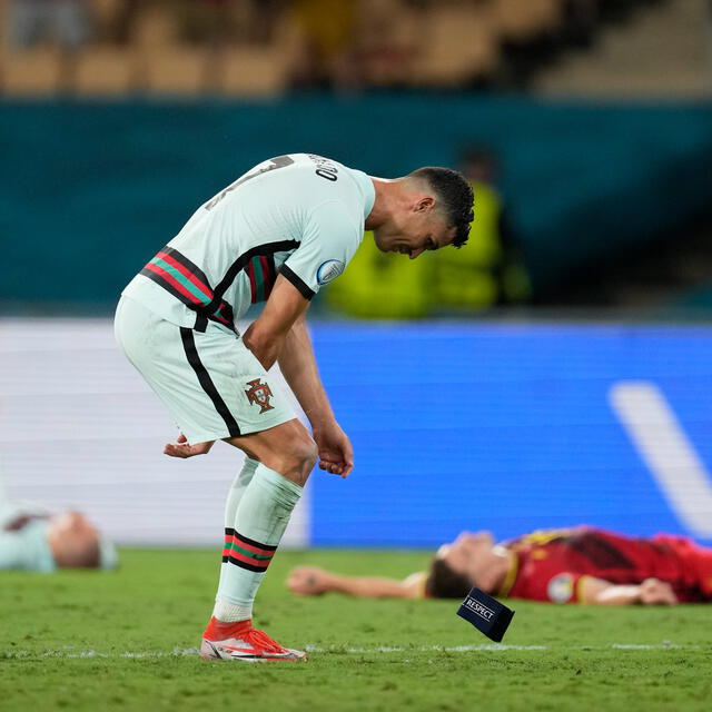 Reacción de Cristiano Ronaldo tras quedar eliminado de la Eurocopa 2021