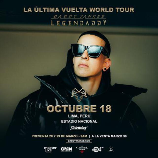 Anuncio del último tour de Daddy Yankee en Lima, Perú
