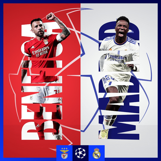 Real Madrid enfrentará a Benfica en octavos de final de la Champions League. Foto: Twitter Champions League