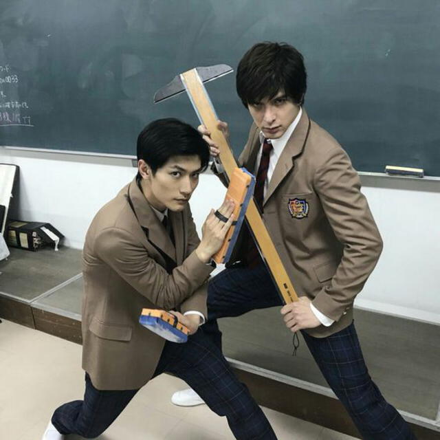 Haruma Miura y  Yu Shirota se hicieron amigos después de actuar en Samurai High School (2009). Crédito: Instagram