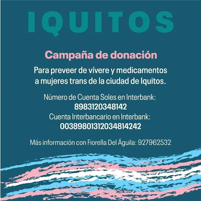 Comunicado para apoyar a personas transgénero de Iquitos.