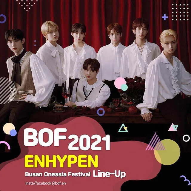 ENHYPEN en el lineup del Busan Oneasia Festival 2021. Foto: BOF