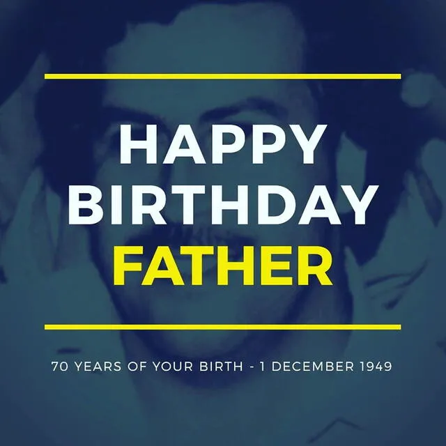 Primera publicación de Juan Pablo Escobar por el cumpleaños 70 de su padre.