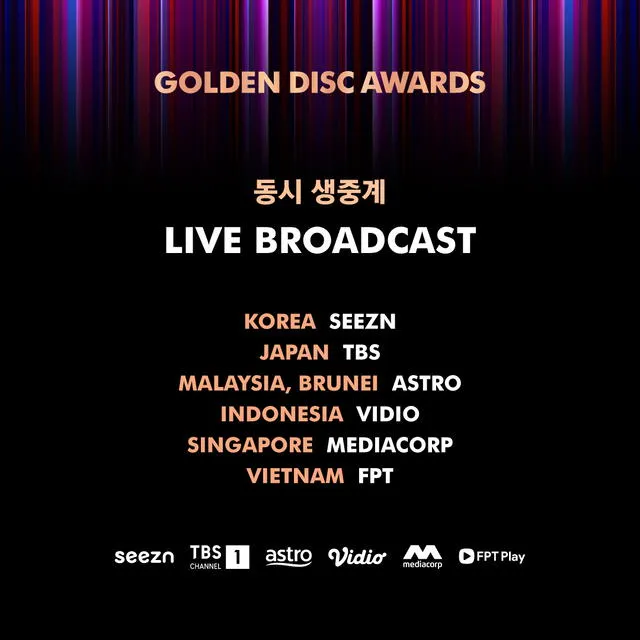 Canales en el extranjero para ver los Golden Disc Awards 2022. Foto: JTBC