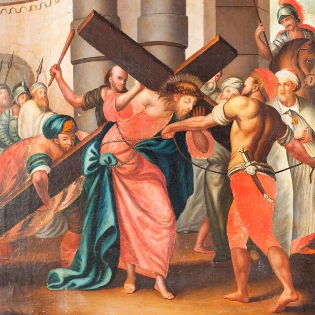 Segunda estación: Jesús carga con la cruz. Foto: Duomo di S. Biaggio