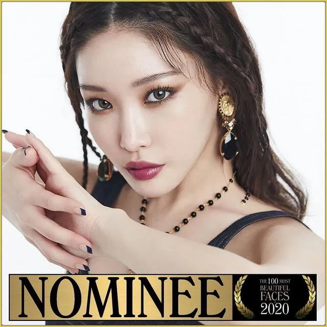 El 9 de mayo Chung Ha fue nominada a The 100 Most Beautiful 2020, listado organizado en Instagram por TC Candler.