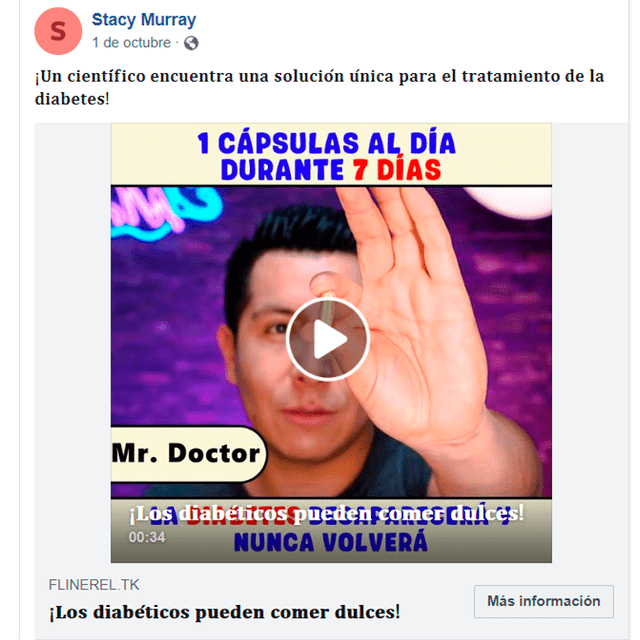 Portada del video viral que ofrece curar la diabetes en una semana