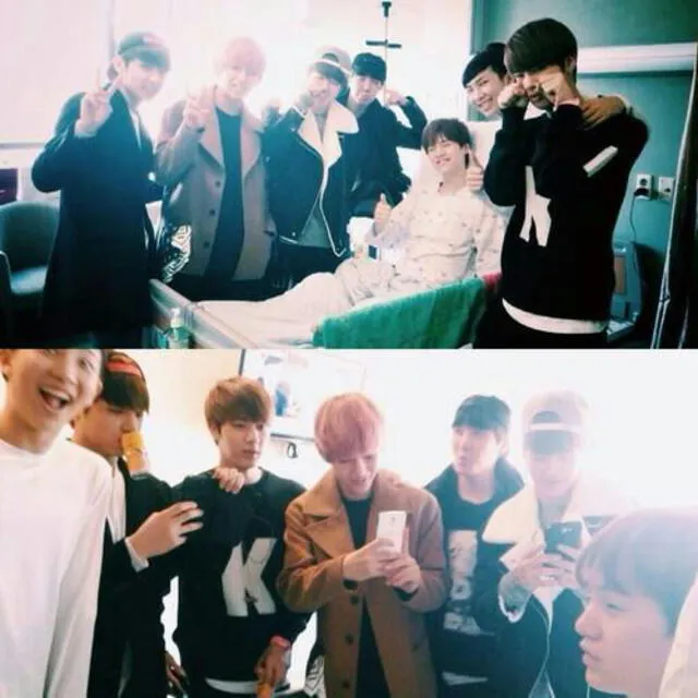 Sugar fue operado y sus compañeros de BTS lo fueron a ver al hospital