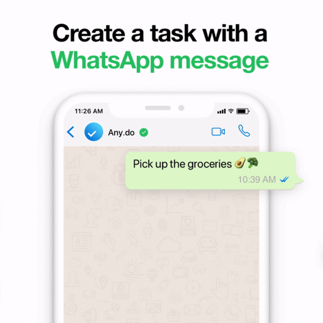Cómo crear recordatorios en WhatsApp con Any.do.
