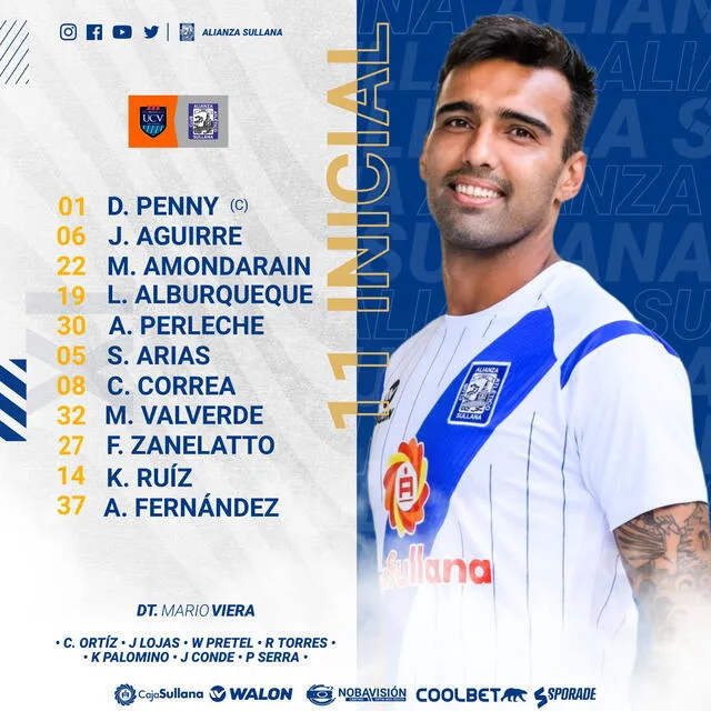 Alineación Alianza Atlético. Foto: Alianza Atlético