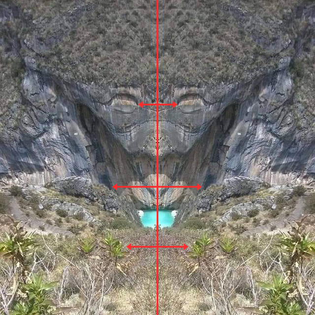 La imagen ha sido editada bajo un efecto de simetría. Foto: captura