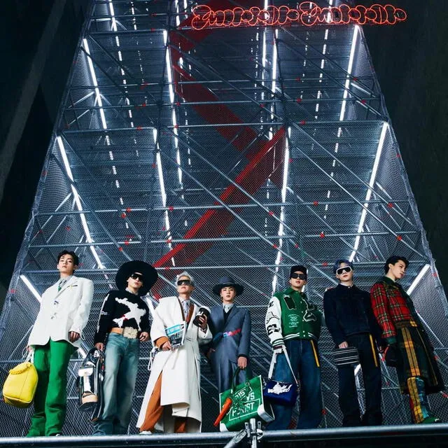 BTS modelando para Louis Vuitton. Foto: Line App