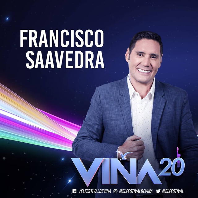 Francisco Saavedra. Foto: Instagram Festival de Viña del Mar 2020
