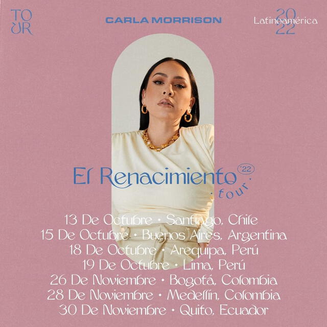 Afiche de 'El renacimiento tour'. Foto: Carla Morrison/Instagram