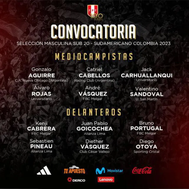 Volantes y delanteros. Foto: selección peruana/Twitter