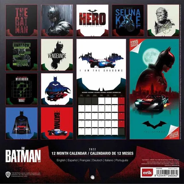 Fotos del calendario 2022 de The Batman. Foto: Warner Bros