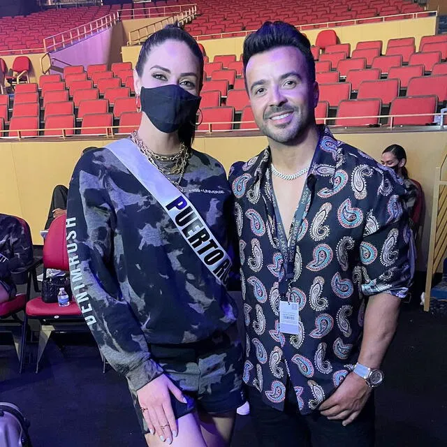 Luis Fonsi al lado de Estefanía Soto, Miss Puerto Rico. Foto: Luis Fonsi/Instagram