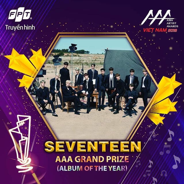 SEVENTEEN se llevó 3 importantes premios en los AAA 2019.