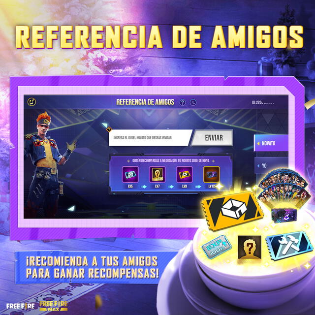 Free Fire lanza evento para reclutar amigos y te regala personajes gratis