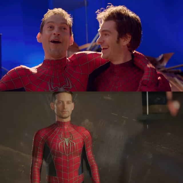 Spiderman no way home nuevas imágenes de Tobey Maguire y Andrew Garfield del material extra. Foto: composición LR/ Marvel