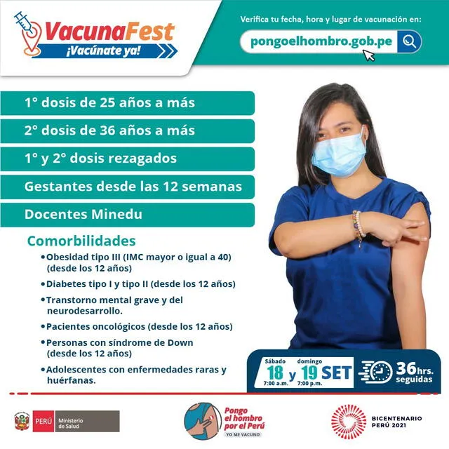 Nueva edición del VacunaFest se desarrollará en Lima y Callao. Foto: Minsa