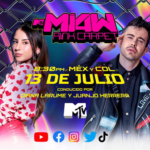 Horarios para ver los MTV Miaw 2021 Foto: MTV