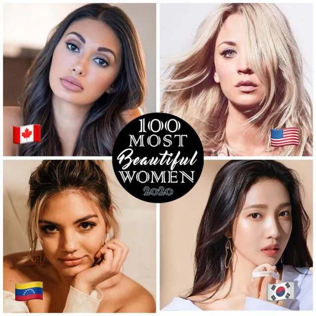 100 Most Beautiful Women in the World 2020: 41. FrancescaFarago, CANADÁ / 42. Kaley Cuoco, EE / . UU. 43. GianninaGibelli, VENEZUELA / 44. Park Soo-Young, COREA DEL SUR