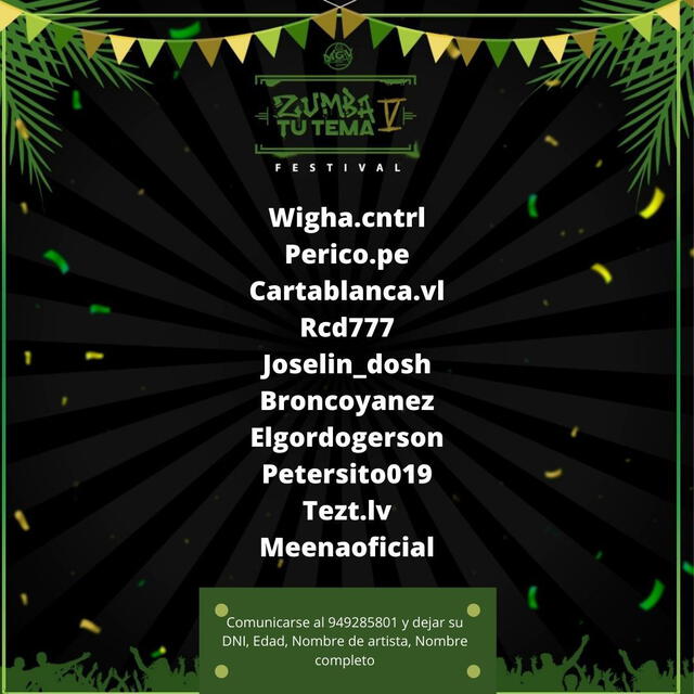 Clasificados para Zumba tu tema V. Foto: prensa/Zumba tu tema Clasificados para Zumba tu tema V. Foto: prensa/Zumba tu tema