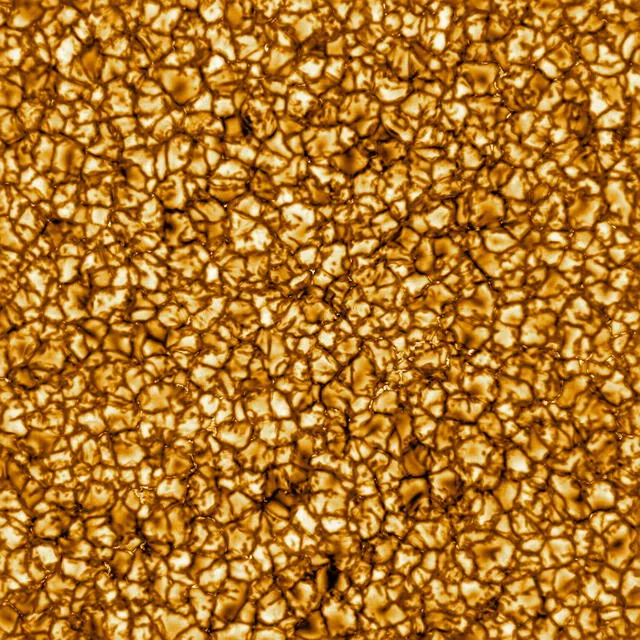 Imagen de la superficie solar. Fuente: The National Solar Observatory.