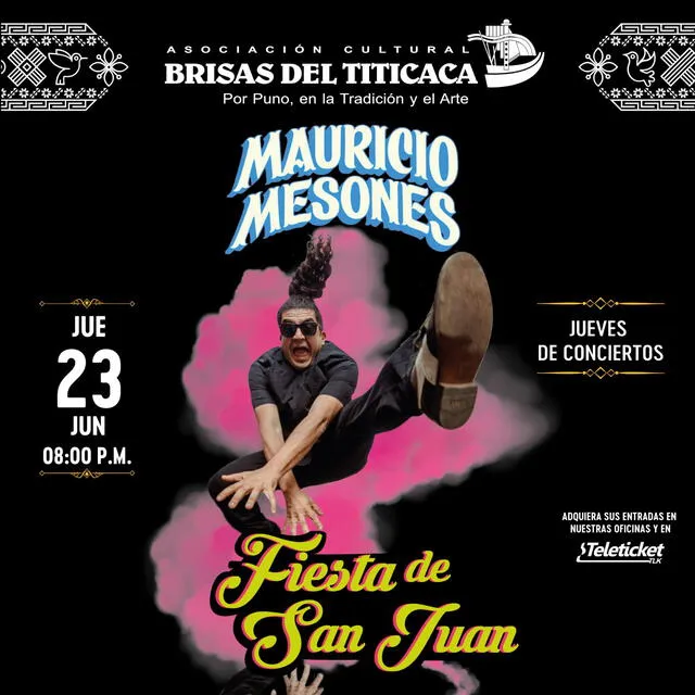 Este jueves 21 de junio Mauricio Masones dará un concierto por la Fiesta de San Juan. Foto: Teleticket.