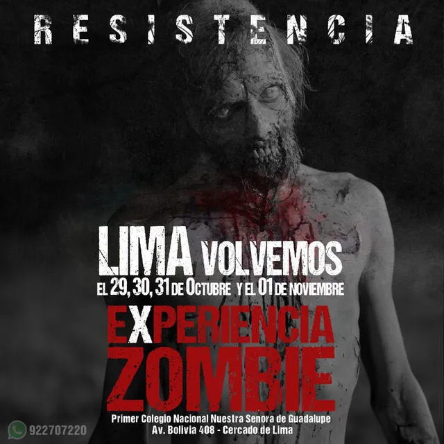 Experiencia zombie. Foto: Facebook