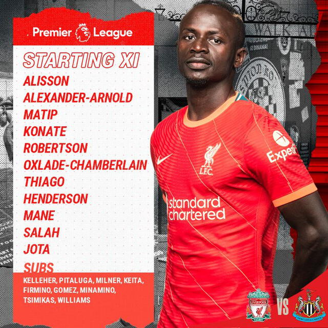 Equipo titular de los reds. Foto: Liverpool FC