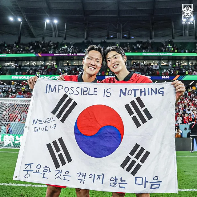 Corea del Sur clasificó a octavos de final. Foto: KFA