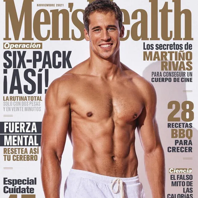 Martiño Rivas en la portada de noviembre de la revista Men's health. Foto: Instagram/@martino_rivas