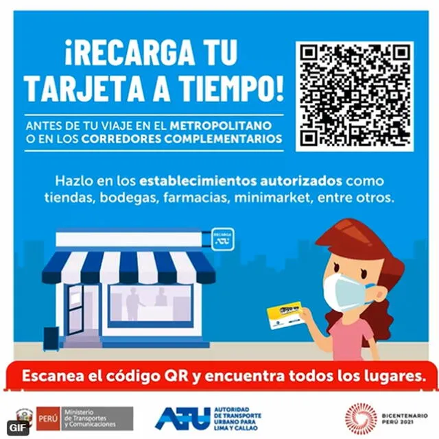 Para conocer los puntos de recarga deben acceder a la lista completa a través de un código QR. Foto: ATU