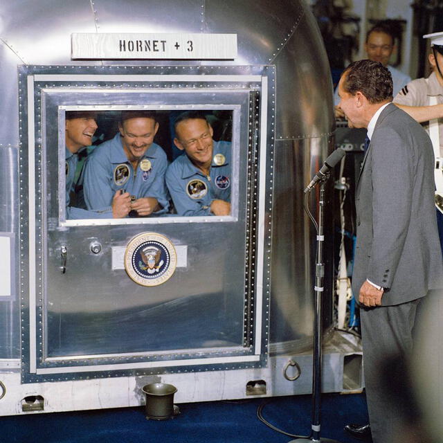 Los astronautas del Apolo 11 fueron aislados a su llegada a la Tierra. (Foto: NASA)