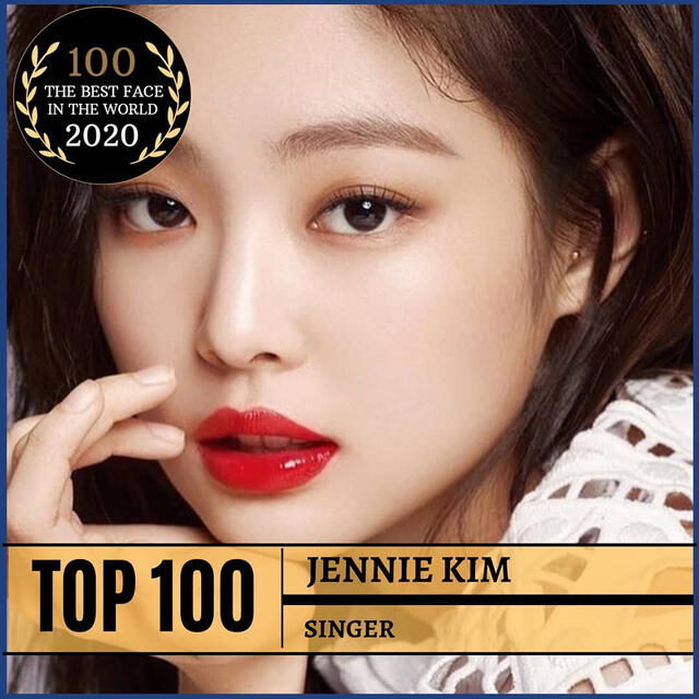 Jennie de BLACKPINK para The Best Face in The World 2020. Créditos: Entertainment_awards