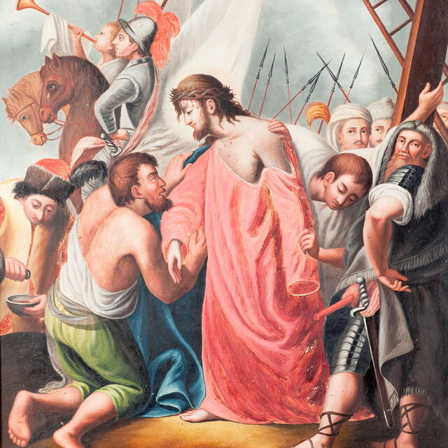 Décima estación: Jesús es despojado de sus vestiduras. Foto: Duomo di S. Biaggio