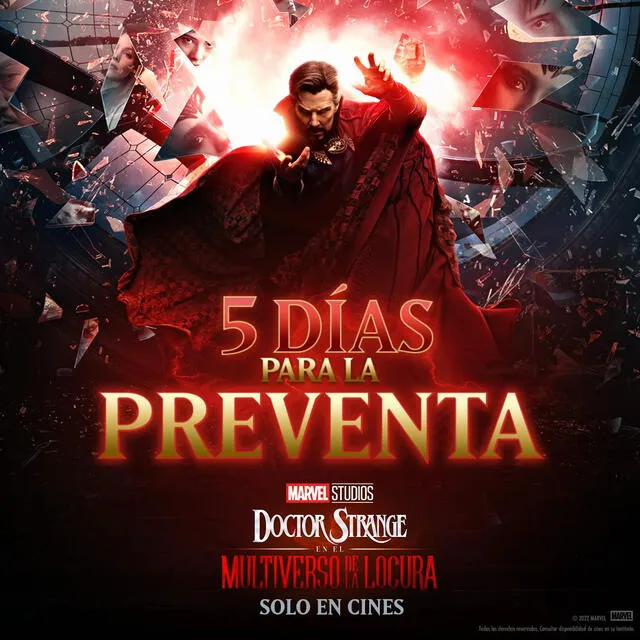 Preventa de Doctor Strange 2 en Perú fue anunciada. Foto: Marvel