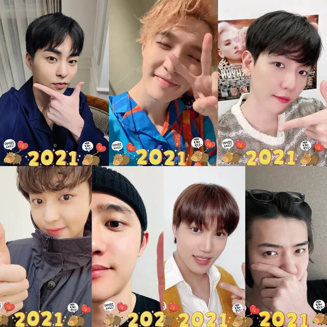 Año nuevo lunar: EXO saluda a fans con selfies inéditos. Foto: Lysn