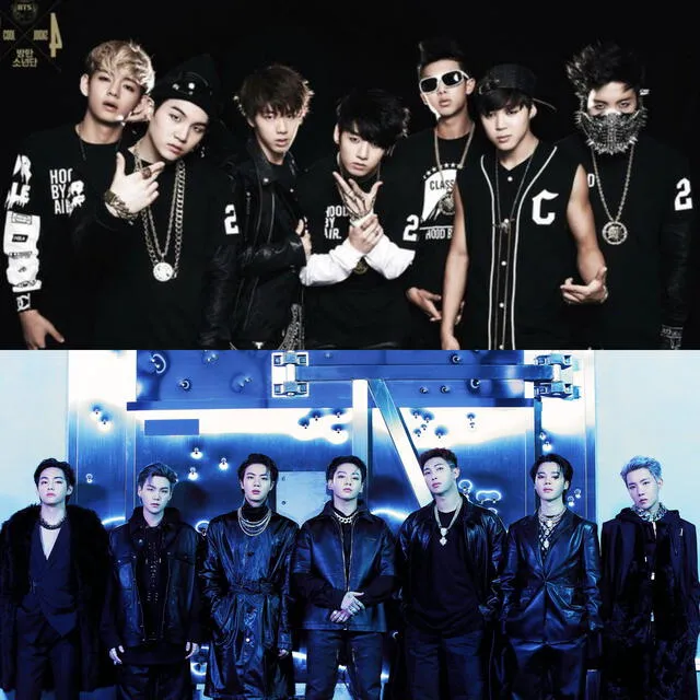 BTS en "No more dream" versus "Proof". Foto: BIGHIT Music