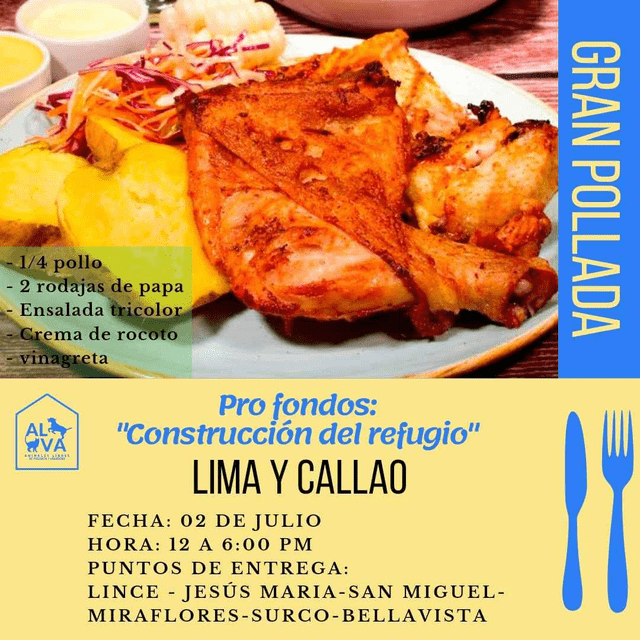 Pollada pro fondos, Asociación Alva