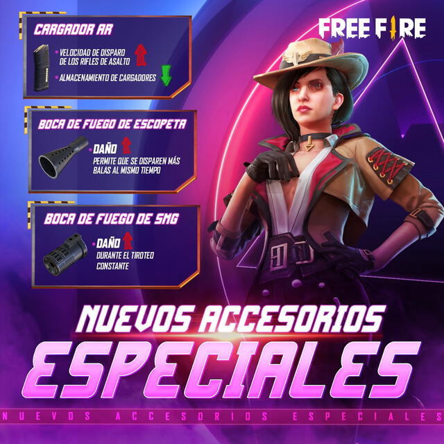 Nuevos accesorios para las armas. Foto: Garena