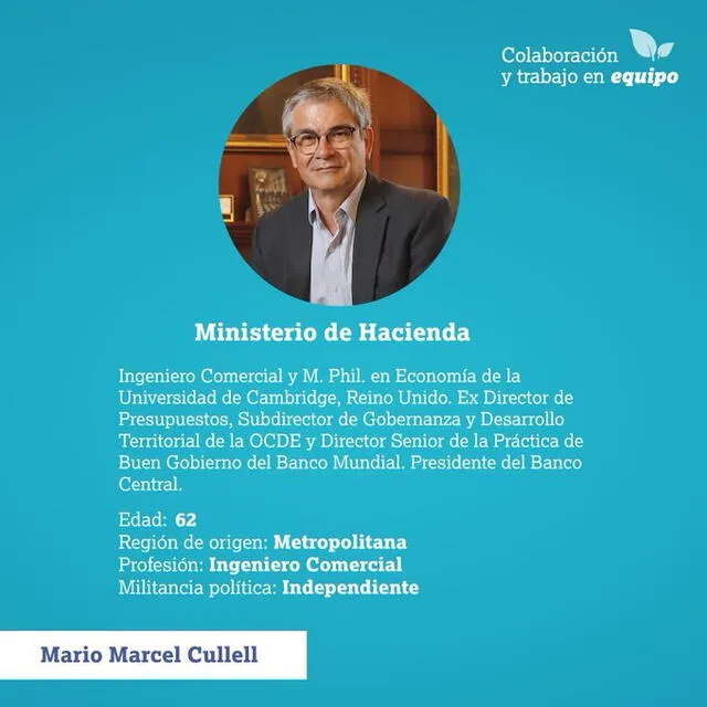 Mario Marcel encabezará el Ministerio de Hacienda de Chile. Foto: @gabrielboric/Twitter