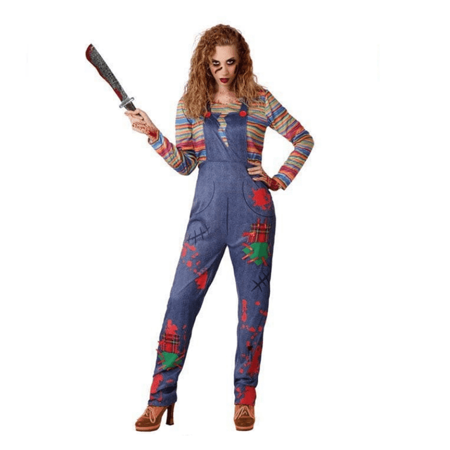 Aunque era originalmente un disfraz para hombres, muchas chicas se han animado a usar el icónico disdfraz de Chucky para Halloween.