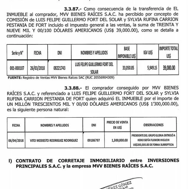 Extracto de la disposición 174, firmada por el fiscal del Equipo Especial José Domingo Pérez.