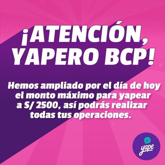 Comunicado Yape. Foto: Yape