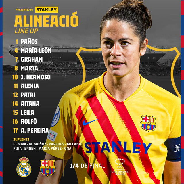 Alineación confirmada FC Barcelona. Foto: Twitter FC Barcelona