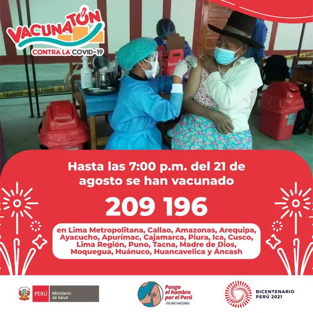 Ministro de Salud aseguró la continuidad de las vacunatones en Perú. Foto: Minsa/Twitter