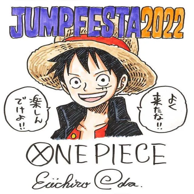 Eiichiro Oda, creador de One Piece, compartió una gráfica para el Jump Festa 2022. Foto: Shueshia